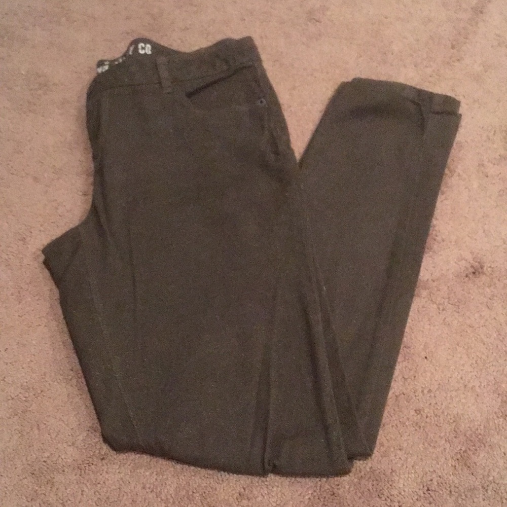 Olive green/brown skinny jeans